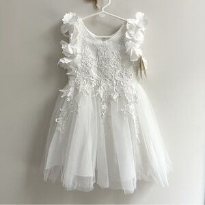 [trish scully] bianca princess tulle lace appliqué gown white 4